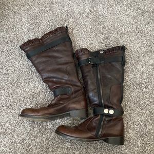 Vintage Balenciaga fur lined boots